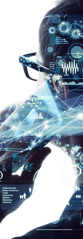 Hospitality IT Solutions A man talking on his phone looking for hospitality IT solutions