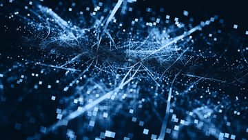 IoT ecosystem An abstract background with glowing blue lines and connection points visualizes narrowband IoT and LTE-M solutions by T Business for the IoT ecosystem.
