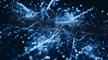 IoT ecosystem An abstract background with glowing blue lines and connection points visualizes narrowband IoT and LTE-M solutions by T Business for the IoT ecosystem.