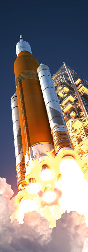 Cloud solutions A rocket launch symbolizes the boost of sales success with the cloud solutions from T Business.