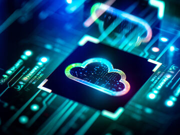 Logistics IT Solutions A digital cloud icon that represents the cloud capability of logistics IT solutions