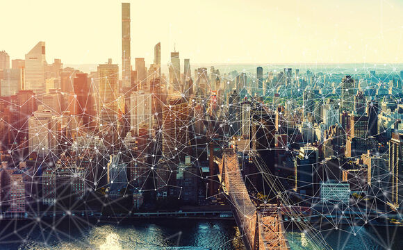 New Yorks skyline, a smart city