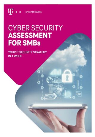 Cover image of the Telekom whitepaper about Cyber Security Assessment for SMBs.