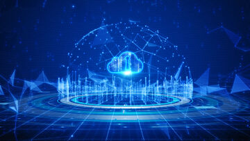 Data security A keyhole is depicted on a stylized cloud in a network to illustrate how T Business data security solutions can boost cloud security.