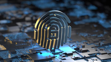 Small Business Security Graphical fingerprint showing the importance of security in a small business