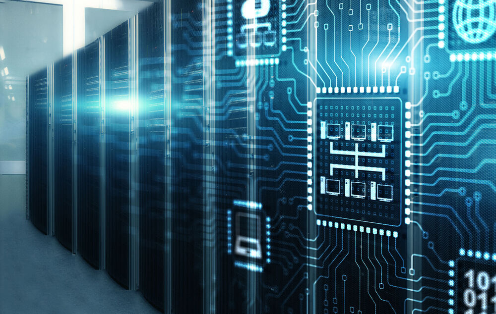 IT security Global network concept. 3D icon on futuristic background.