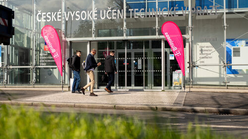 Digital Transformation of Manufacturing Industry Entrance to the Telekom Business Europe booth at Digital Transformation of Manufacturing Industry