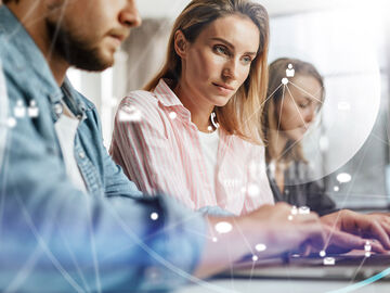 Business people working together on a project for banking and financial solutions