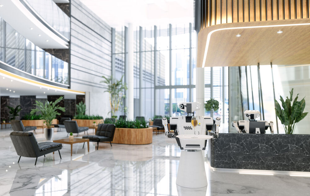 Hotel lobby where the enterprise IT solutions meeting is held