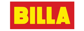 The logo of BILLA, a partner of Telekom Business.